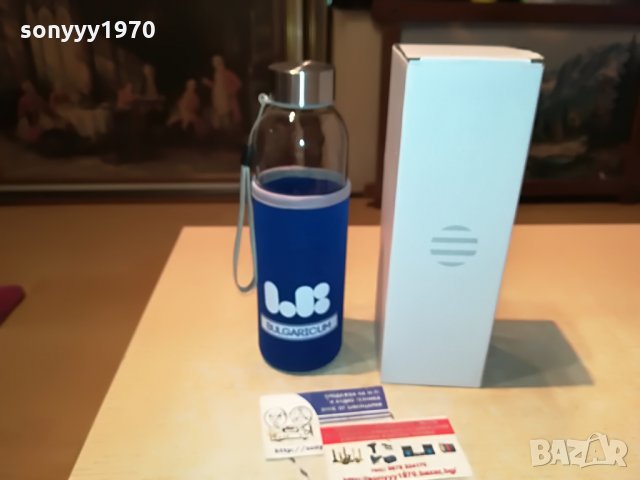 елби-22х6см-стъклено шише 1507212125, снимка 2 - Колекции - 33533142