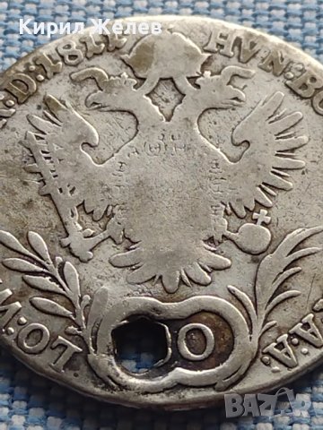 Сребърна монета 20 кройцера 1811г. Франц втори Виена Австрия 14957, снимка 8 - Нумизматика и бонистика - 42969154