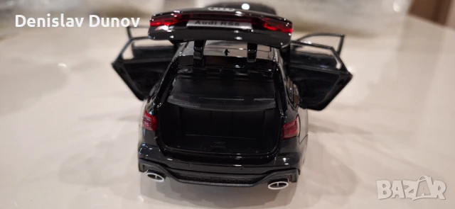 Ауди Audi RS6 1:32 отваряеми врати, капак, светещи фарове и стопове, снимка 16 - Коли, камиони, мотори, писти - 51210470