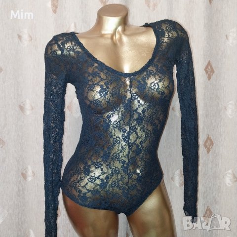  Резервирани М Черно дантелено боди , снимка 3 - Бельо - 43334891