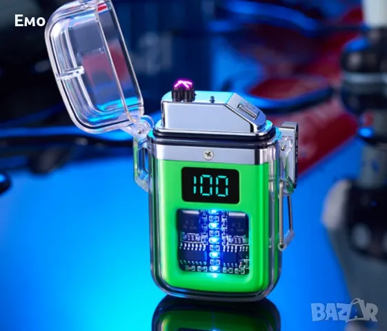 Елегантна прозрачна ветроустойчива - Запалка с LED светлинки, снимка 16 - Запалки - 48229306