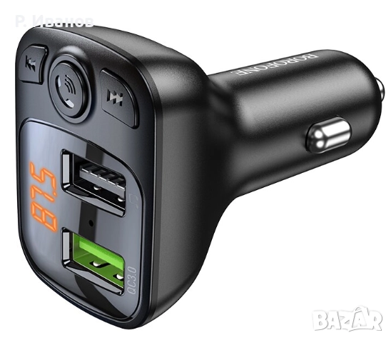 Трансмитер Borofone BC41, MP3, Блутут, 2 бр. USB, снимка 4 - Аксесоари и консумативи - 52587115