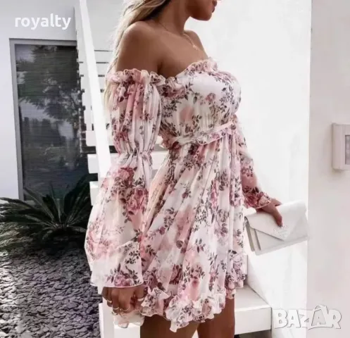 Дамска стилна рокля Различни цветове , снимка 2 - Рокли - 50414215