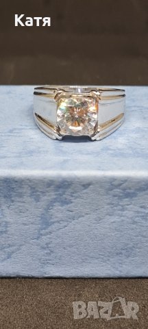 Сребърен пръстен с индийски естествен циркон, снимка 5 - Пръстени - 43572101