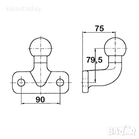Теглич за ремарке, Tопката за теглич с планка до 3,5т., снимка 4 - Аксесоари и консумативи - 52464650