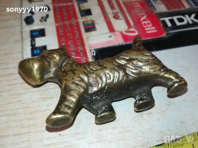 ЗАЯВЕНО-Шотландски териер-КУЧЕ МЕД МЕСИНГ-ВНОС ФРАНЦИЯ 0609251636, снимка 11 - Антикварни и старинни предмети - 51626370