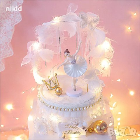 Голяма Балерина пластмасова фигурка за игра и украса на торта играчка топер , снимка 10 - Други - 26608765