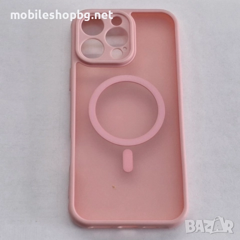 iPhone 16 Pro Max кейс MagSafe матов розов , снимка 4 - Калъфи, кейсове - 52116225