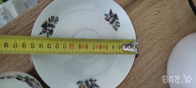 Каничка за мляко* Чинийка* Бг порцелан* " Китка" Цената е за двете, снимка 7 - Сервизи - 51099826