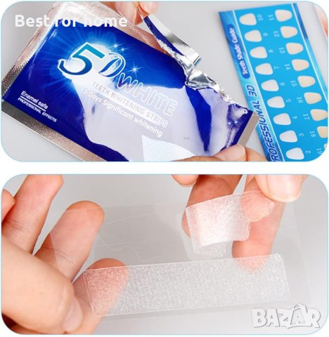 Висококачествени избелващи ленти 5D Teeth Whitening Strips 28бр., снимка 8 - Стоматология - 43256824