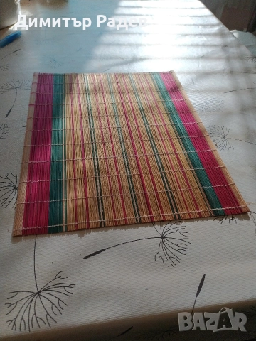 РЕТРО ПОДЛОЖКИ ЗА СЕРВИР. ТРИШЛАЙФЕР ХРАНА НА МАСА--НА БАМБУКОВА ОСНОВА ПАМУЧНО ТЪКАНИ--РАЗНИ ВИДОВЕ, снимка 5 - Антикварни и старинни предмети - 52920528