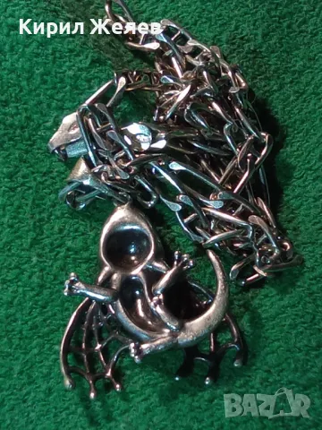 ФИГУРАЛЕН СРЕБЪРЕН ПЕНДАНТ ЛАКИРАНО СРЕБРО ВИСОКА ПРОБА със СРЕБЪРЕН ЛАНЕЦ СРЕБРО 925 ITALY 49837, снимка 15 - Колиета, медальони, синджири - 49275095