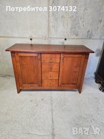 Контрабюфет изработен изцяло от масив, снимка 2 - Секции и витрини - 53528295