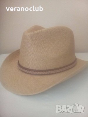 Мъжка лятна шапка с периферия Елегант Бежова