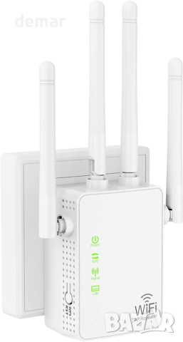 WiFi Extender Усилвател на сигнала до 465 кв.м и 42 устройства, WiFi Range Extender, снимка 1 - Друга електроника - 44898316