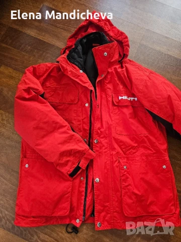 Зимно планинско непромокаемо яке парка с подвижна подплата скриваща се качулка двоен цип 5 джоба , снимка 2 - Якета - 50771022