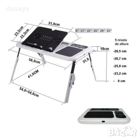 5186 Охладител маса за лаптоп E Table, снимка 6 - Други - 47341849