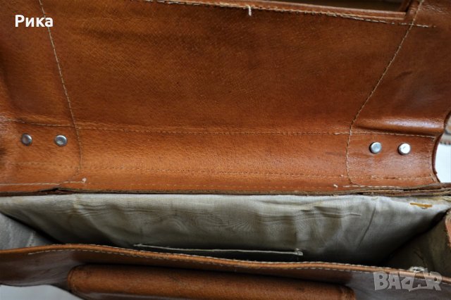 Стара кожена чанта СБХ, снимка 5 - Антикварни и старинни предмети - 38170795
