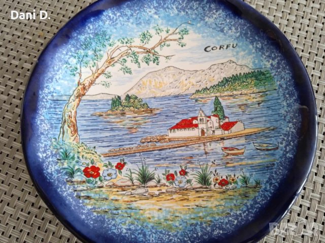 керамична чиния от остров Корфу, снимка 1