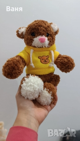 Ръчно плетено мече, снимка 9 - Плюшени играчки - 52260197