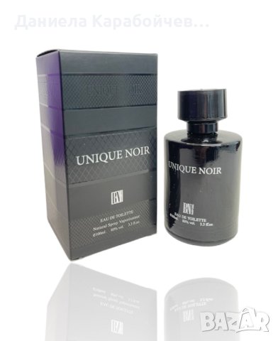 Оригинален арабски мъжки парфюм UNIQUE NOIR, 100ML EAU DE PARFUM, снимка 1 - Мъжки парфюми - 43814746