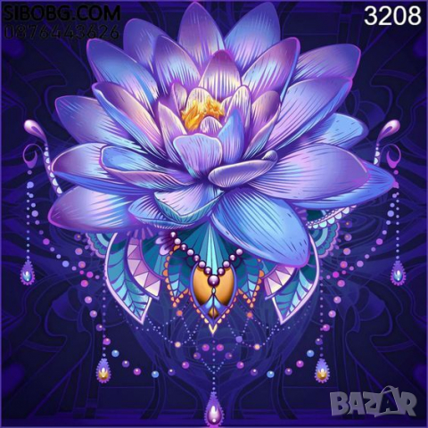 ДИAМАНТЕН ГОБЛЕН Лилава Лилия  