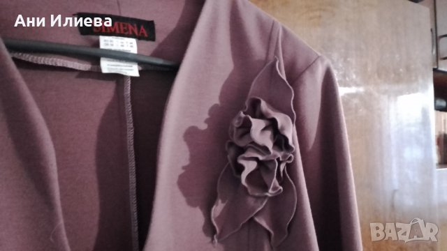 Трикотажно сако с цвете цвят пепел от рози , снимка 4 - Сака - 39362809