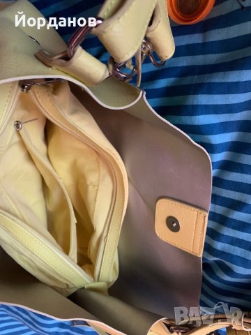 Жълта дамска чанта 37х35, снимка 2 - Чанти - 43613484