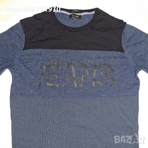 Armani Jeans AJ (S) мъжки пуловер мерино 100% Merino Wool , снимка 2 - Пуловери - 39206332
