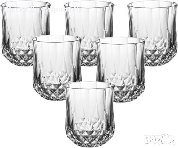 Комплект от стъклена гарафа с 6 броя чаши , снимка 3 - Чаши - 42993296