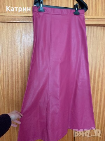 Еко кожена цикламена пола, снимка 4 - Поли - 28233621