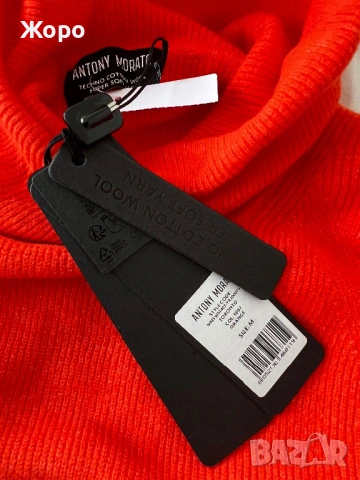 Оригинален Antony Morato оранжев поло пуловер размер M – нов с етикети, снимка 6 - Пуловери - 53542614