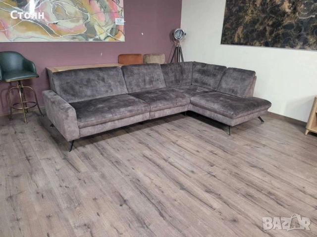 ПРОМОЦИЯ!!! Кафяв ъглов диван от плат LS701521, снимка 2 - Дивани и мека мебел - 52837751