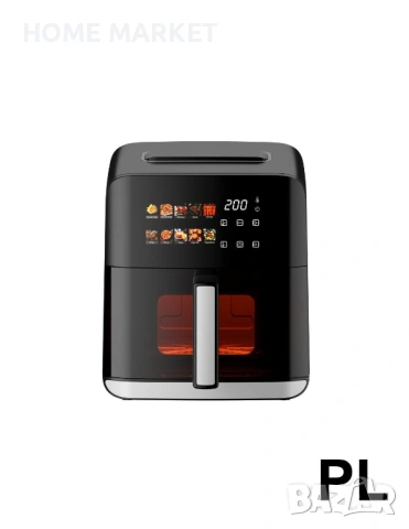 Фритюрник Air Fryer Oliver Volzt OV51980CF, 1800W, кошница 8 литра, LED дисплей , снимка 3 - Фритюрници - 53582999