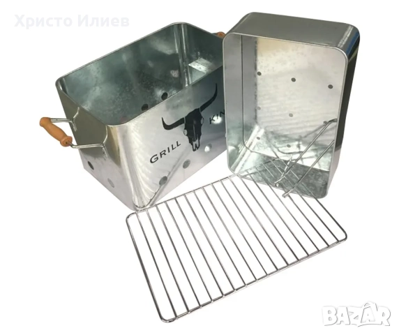 Барбекю с дървени дръжки скара BBQ, снимка 3 - Барбекюта - 51902786