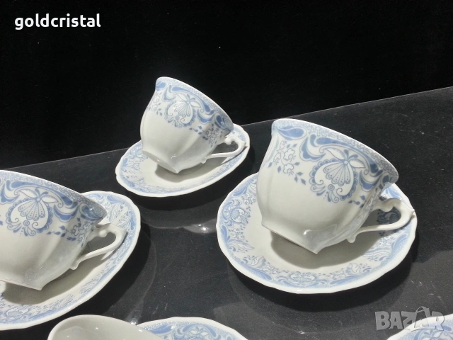Стар български порцелан Изида чаши за чай , снимка 3 - Антикварни и старинни предмети - 53068174