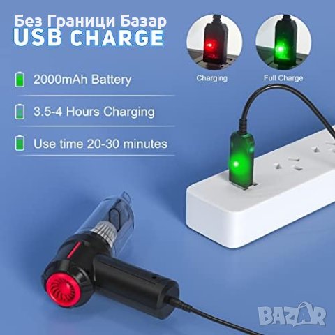 Нова Ултра Лека Прахосмукачка 3-в-1 с Мощна Безжична 6000PA 120W, снимка 5 - Други стоки за дома - 43522976
