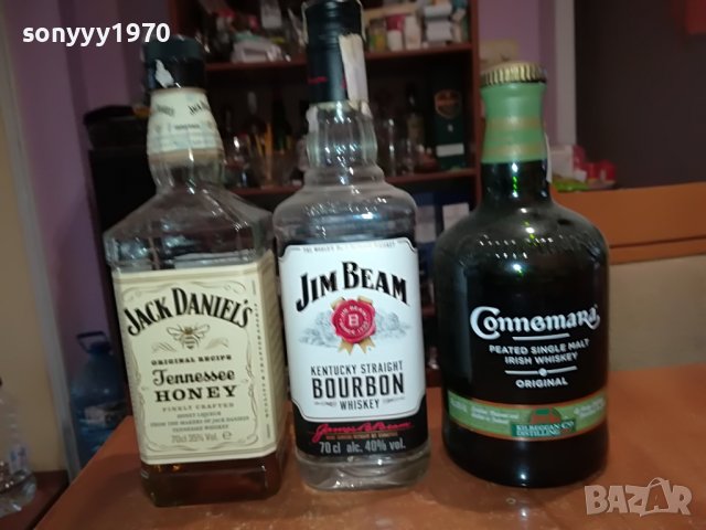 JACK DANIELS JIM BEAM CONNEMARA 3 ПРАЗНИ ШИШЕТА 0103231619, снимка 11 - Колекции - 39851442