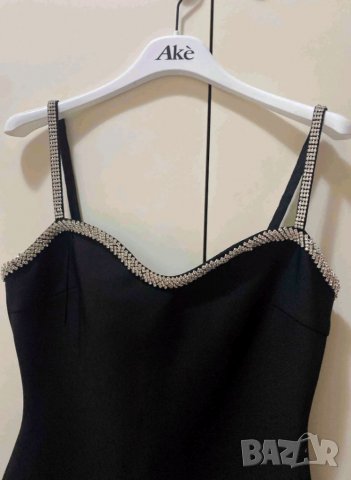Уникална черна бандажна рокля с камъни камъчета Avin Alessa Cliche Balmain, снимка 14 - Рокли - 26857099
