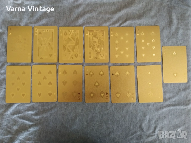Колекционерски златни карти за покер., снимка 4 - Карти за игра - 52287784