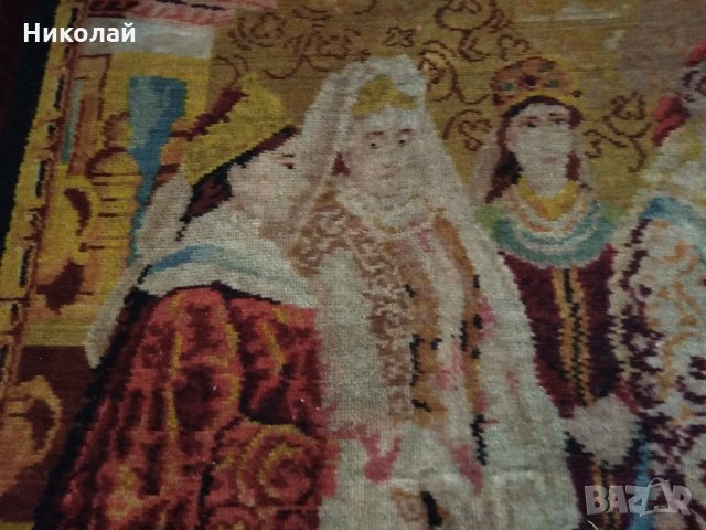 Старинен килим , ковьор , пано за стена края на 19 век, снимка 8 - Антикварни и старинни предмети - 32216158