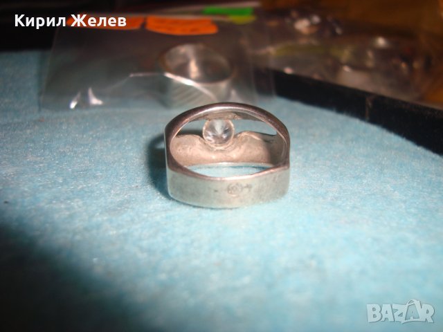 СРЕБЪРЕН СКЪПОЦЕНЕН ПРЪСТЕН ОКСИДИРАНО СРЕБРО 925 с ГОЛЯМ ФАСЕТИРАН ЮВЕЛИРНО ЦИРКОН АРТ ДЕКО 25169, снимка 10 - Пръстени - 34655602