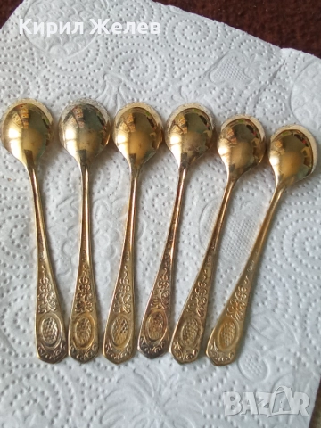Лъжици позлатени малки 52643, снимка 6 - Колекции - 52747395