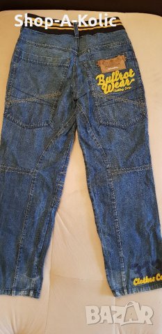 Vintage Retro 90s BULLROT WEAR CLOTHING CORP. Denim Jeans Hip Hop Embroidered, снимка 5 - Дънки - 35332325