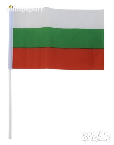 Знаме на България 30х20 см с дръжка. Размери знаме - 30х20 см; Дължина на дръжката - 40 см; Материал