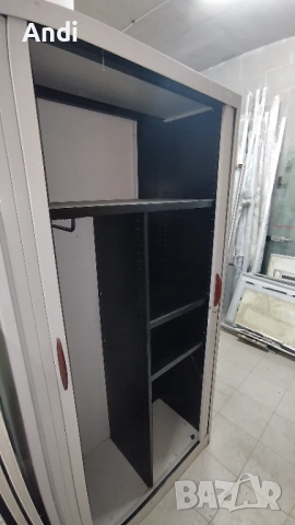 Mетален Шкаф - каса със рафтове и заключване  100/45/198 см, снимка 5 - Шкафове и рафтове - 53204087