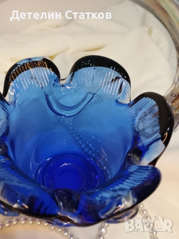 Ретро Стъклена кошничка Мурано за колекционери, снимка 5 - Декорация за дома - 52046678