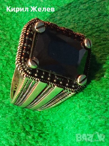 ШАРМАНТЕН МАРКАЗИТЕН СРЕБЪРЕН ПРЪСТЕН ЛАКИРАНО СРЕБРО 925 ЮВЕЛИРНА ПРЕЦИЗНА Арт ДЕКО ИЗРАБОТКА 40610, снимка 4 - Пръстени - 42656311