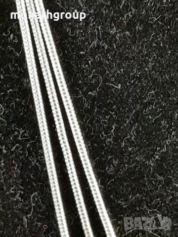 Комплект сребърна верижка+ обеци, снимка 4 - Колиета, медальони, синджири - 35628816