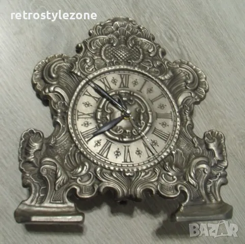 № 7840 стар настолен  метален / калаен часовник   - SKS ZINN   , снимка 3 - Антикварни и старинни предмети - 48758863